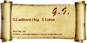 Gladovszky Ilona névjegykártya